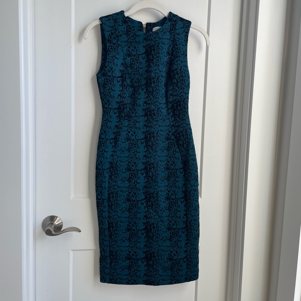 Calvin Klein Teal and Black Dress